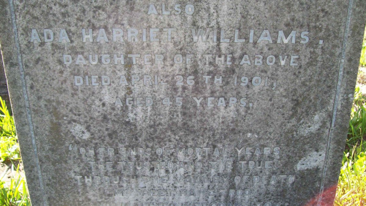 WILLIAMS Ada Harriet -1901