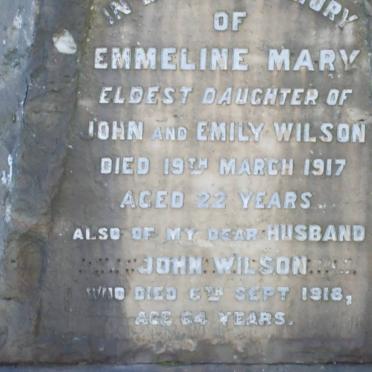 WILSON John -1918 :: WILSON Emmeline Mary -1917