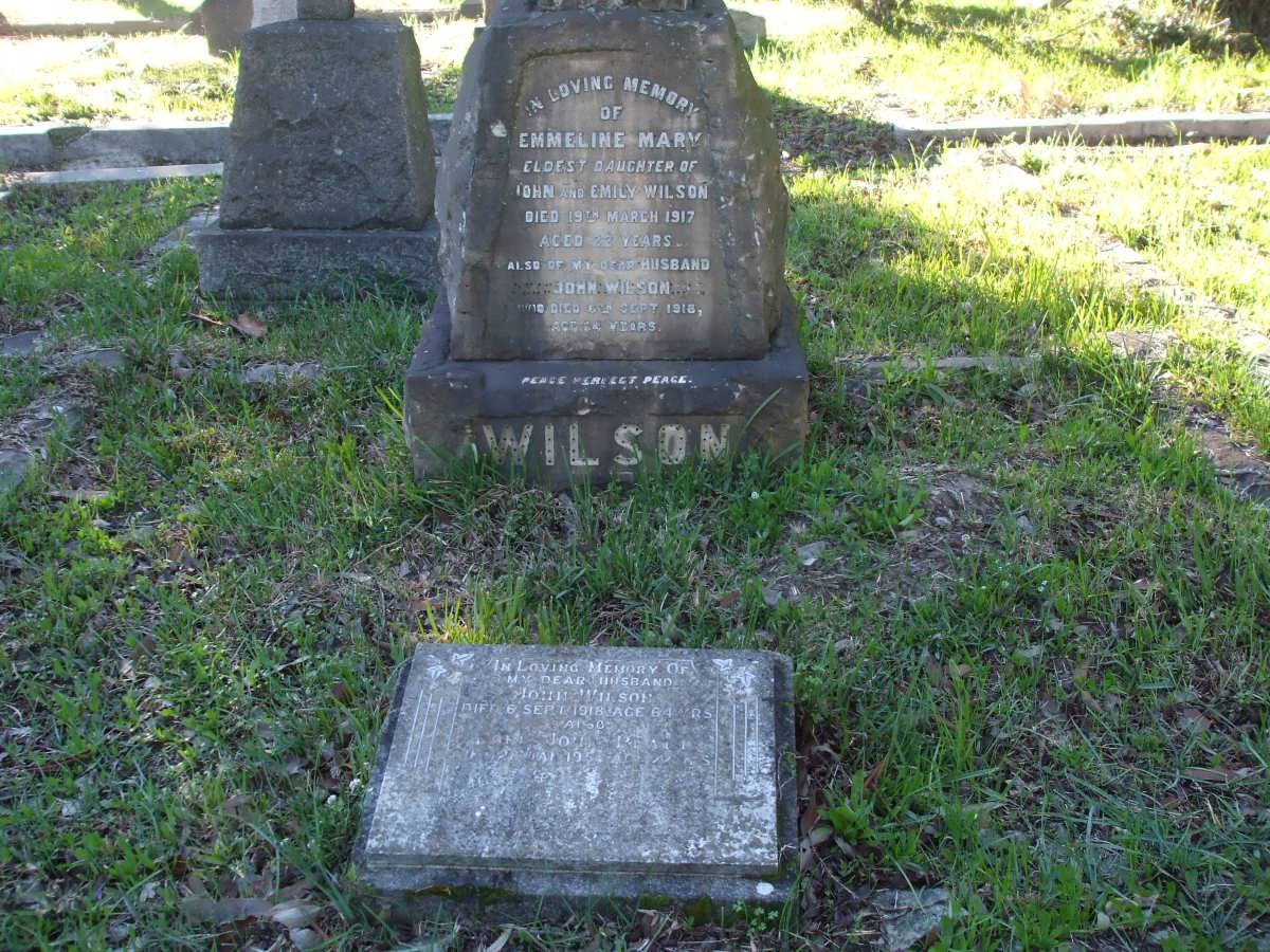 WILSON John -1918 :: WILSON Emmeline Mary -1917 :: WILSON John -1918 :: PRATT Noel John -1956