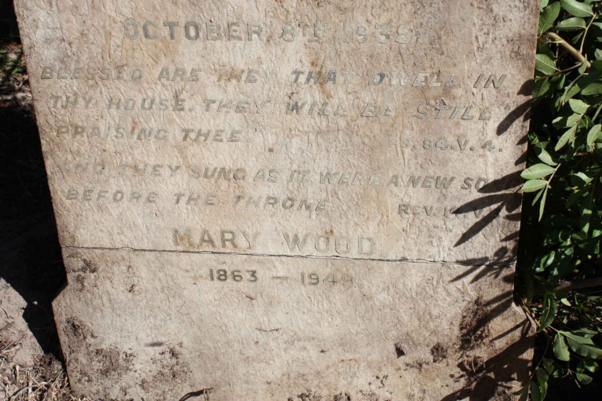 WOOD Mary 1863-1949