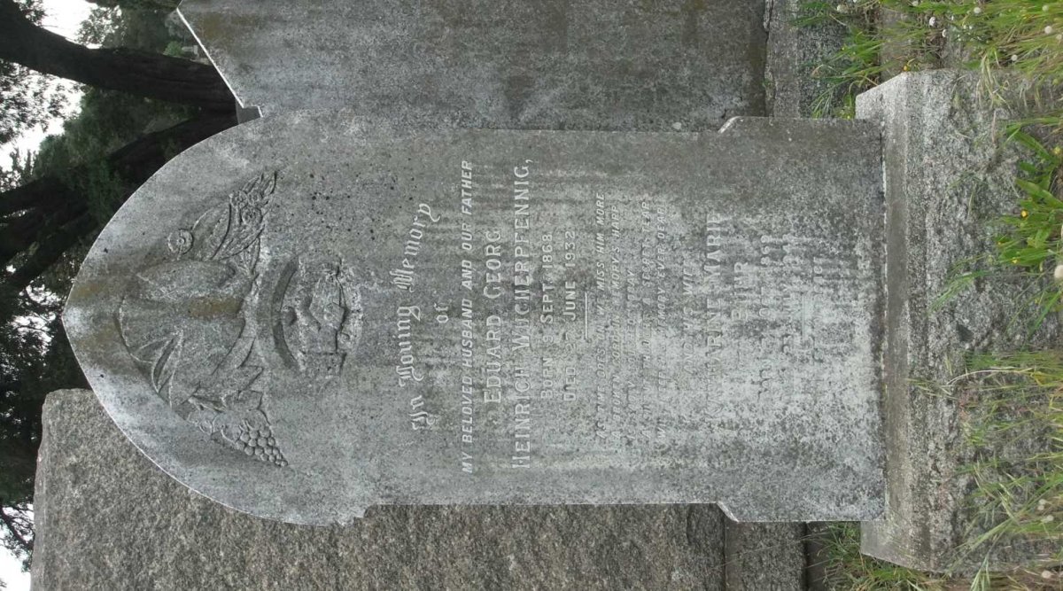 WUCHERPFENNIG Eduard Georg Heinrich 1868-1932 Katharine Marie BÜHR 1869-1948