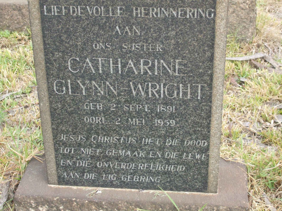 WRIGHT Catharine, GLYNN 1891-1959