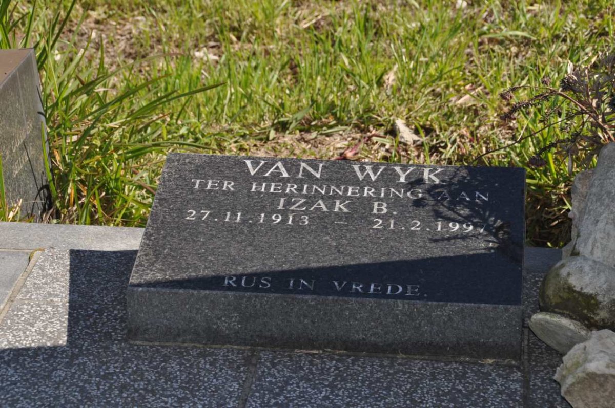 WYK Izak B., van 1913-1997