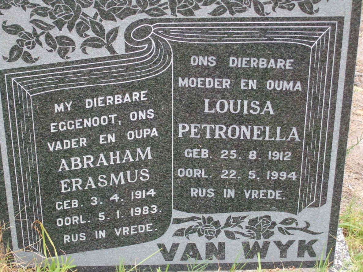 WYK Abraham, van 1914-1983 &amp; Louisa Petronella 1912-1994