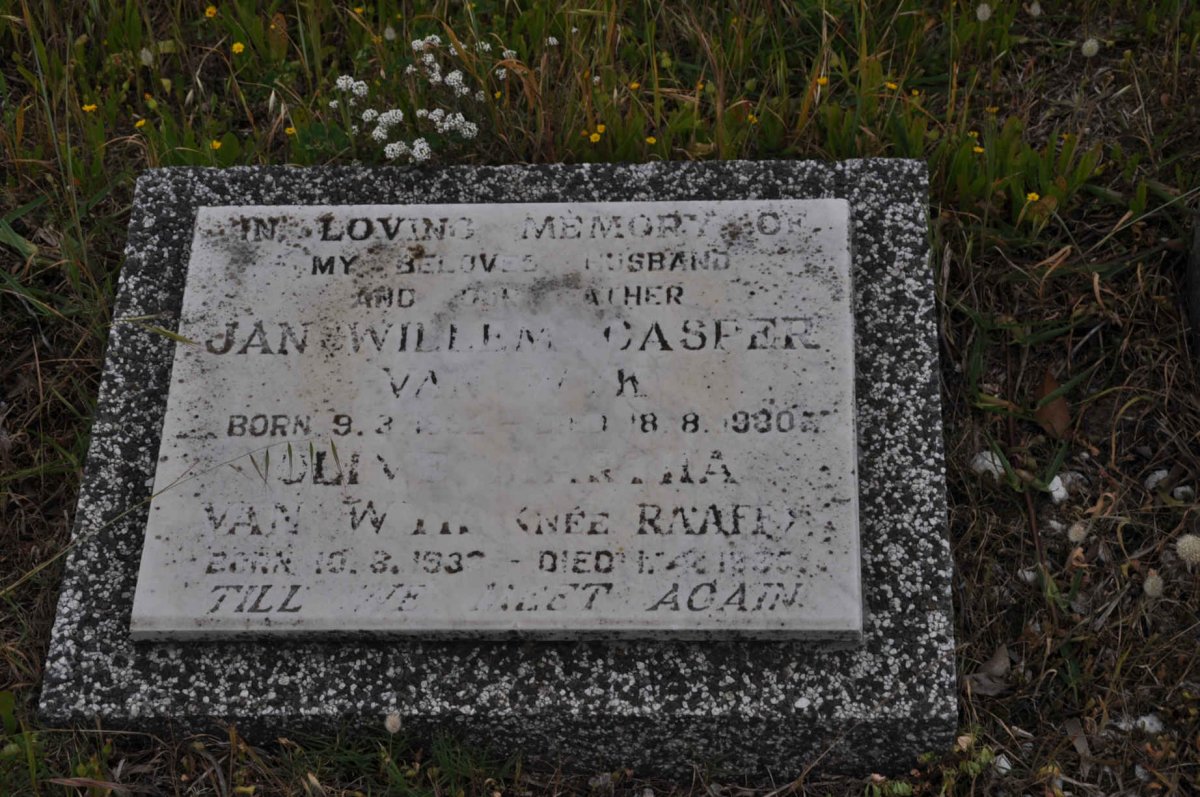 WYK Jan Willem Casper, van 1932-1980 &amp; Olive Martha RAAFF 1932-19?5