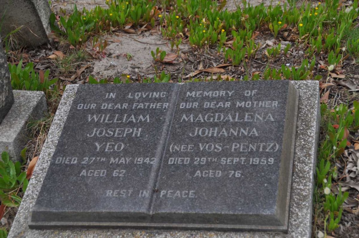 YEO William Joseph -1942 &amp; Magdalena Johanna VOS-PENTZ -1959