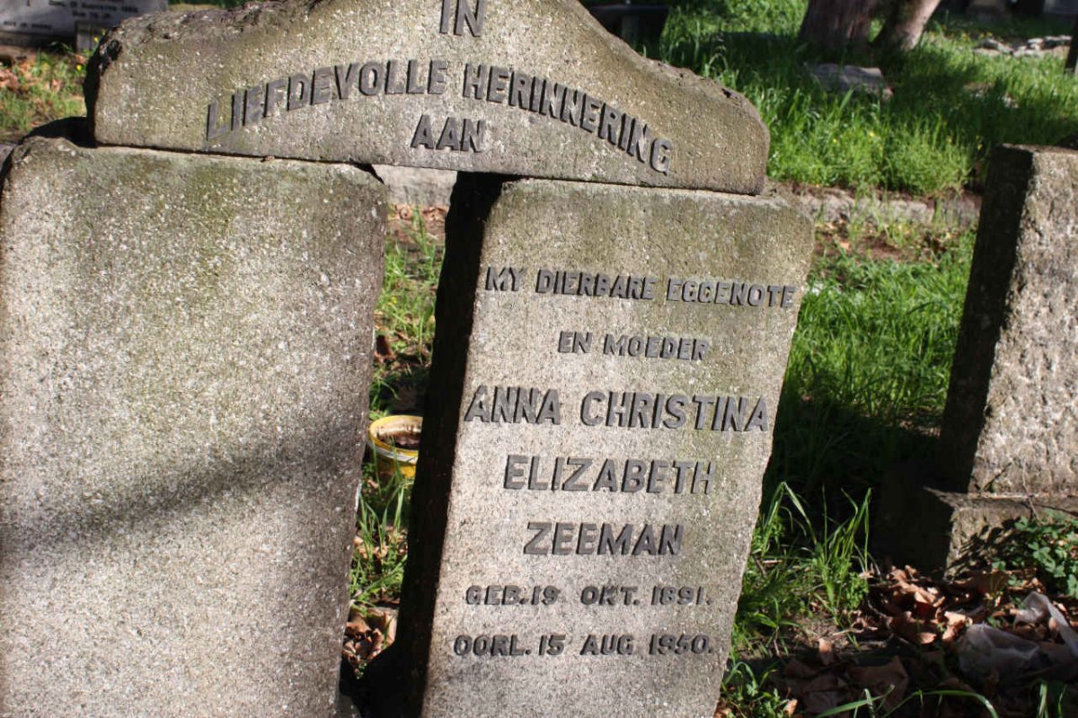 ZEEMAN Anna Christina Elizabeth 1891-1950