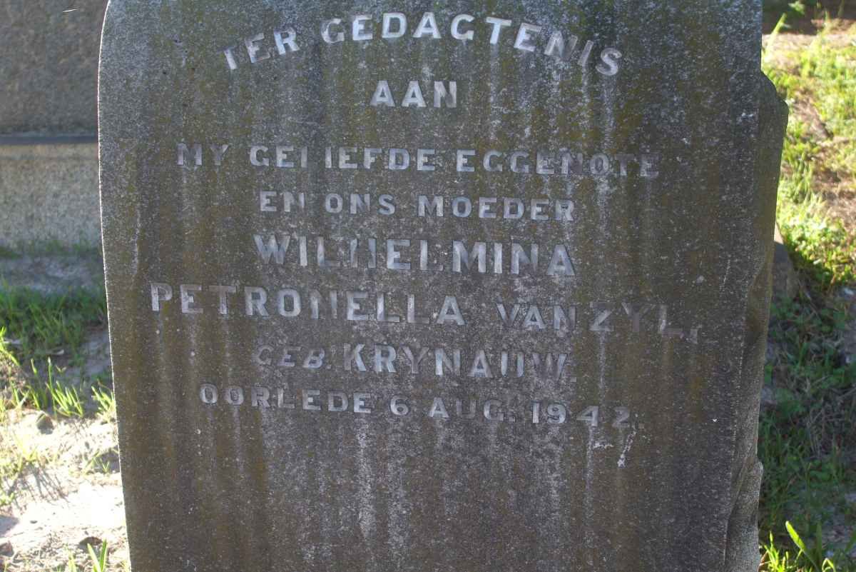 ZYL Wilhelmina Petronella, van nee KRYNAUW  -1942