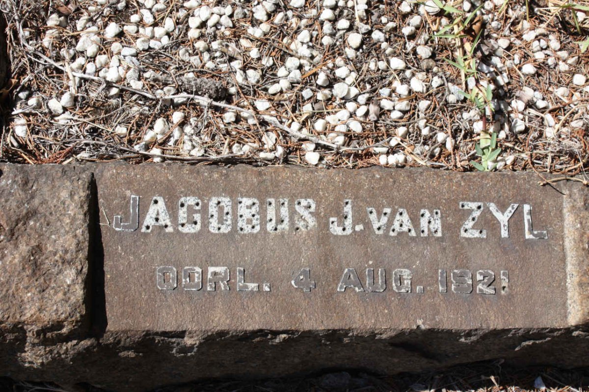 ZYL Jacobus J., van -1921