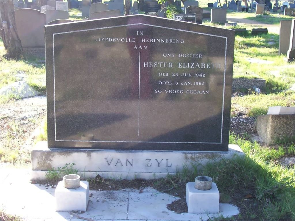 ZYL Hester Elizabeth, van 1942-1965