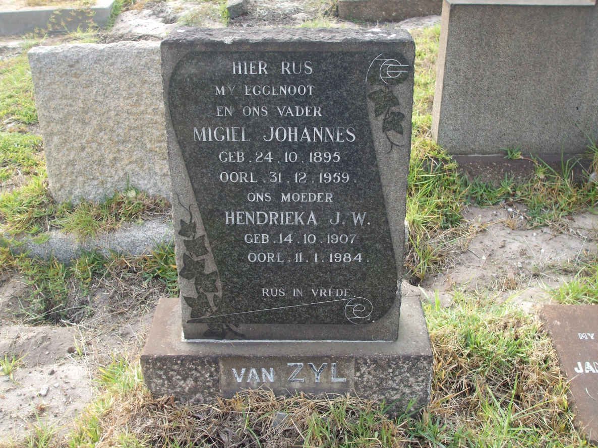 ZYL Migiel Johannes, van 1895-1959 &amp; Hendrieka J.W. 1907-1984
