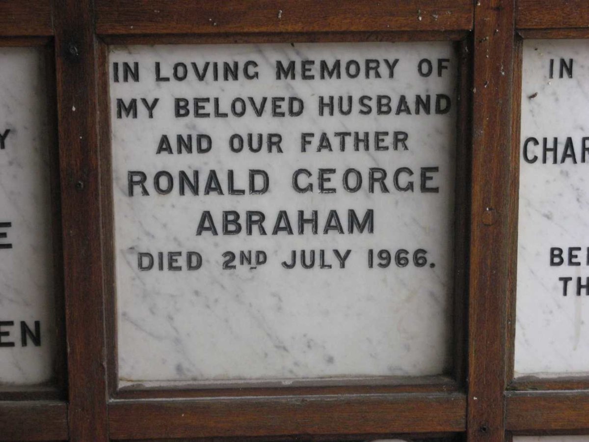 ABRAHAM Ronald George -1966