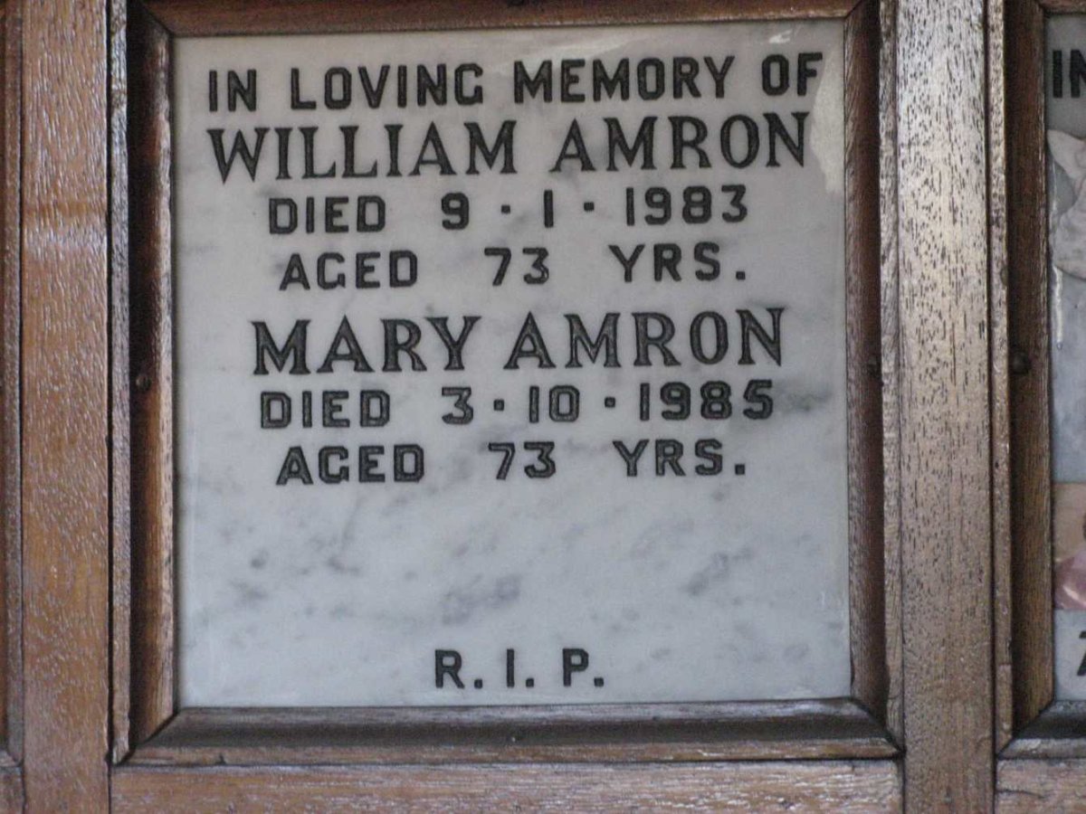 AMRON William -1983 &amp; Mary -1985