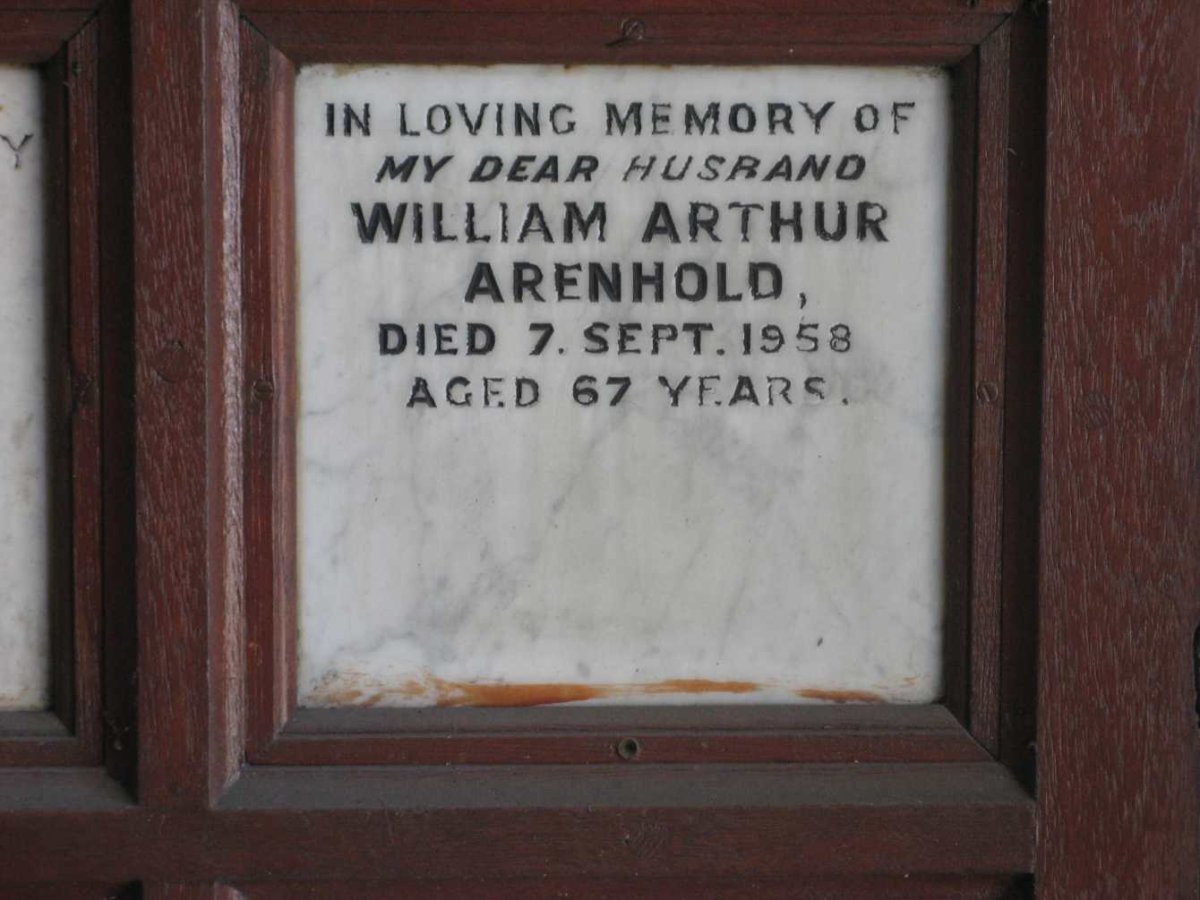 ARENHOLD William Arthur -1958
