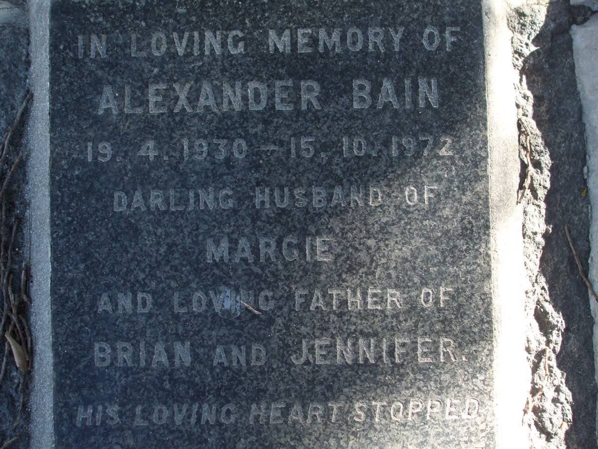 BAIN Alexander 1930-1972 