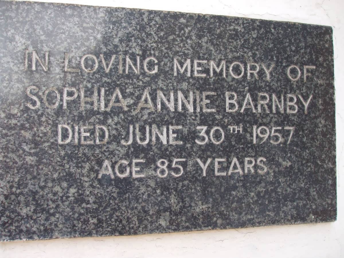 BARNBY Sophia Annie -1957