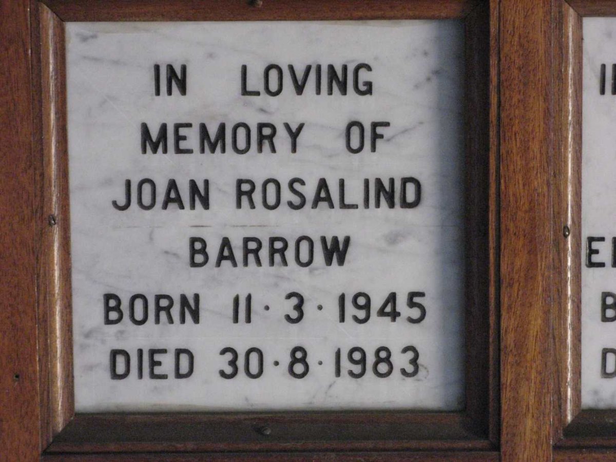 BARROW Joan Rosalind 1945-1983