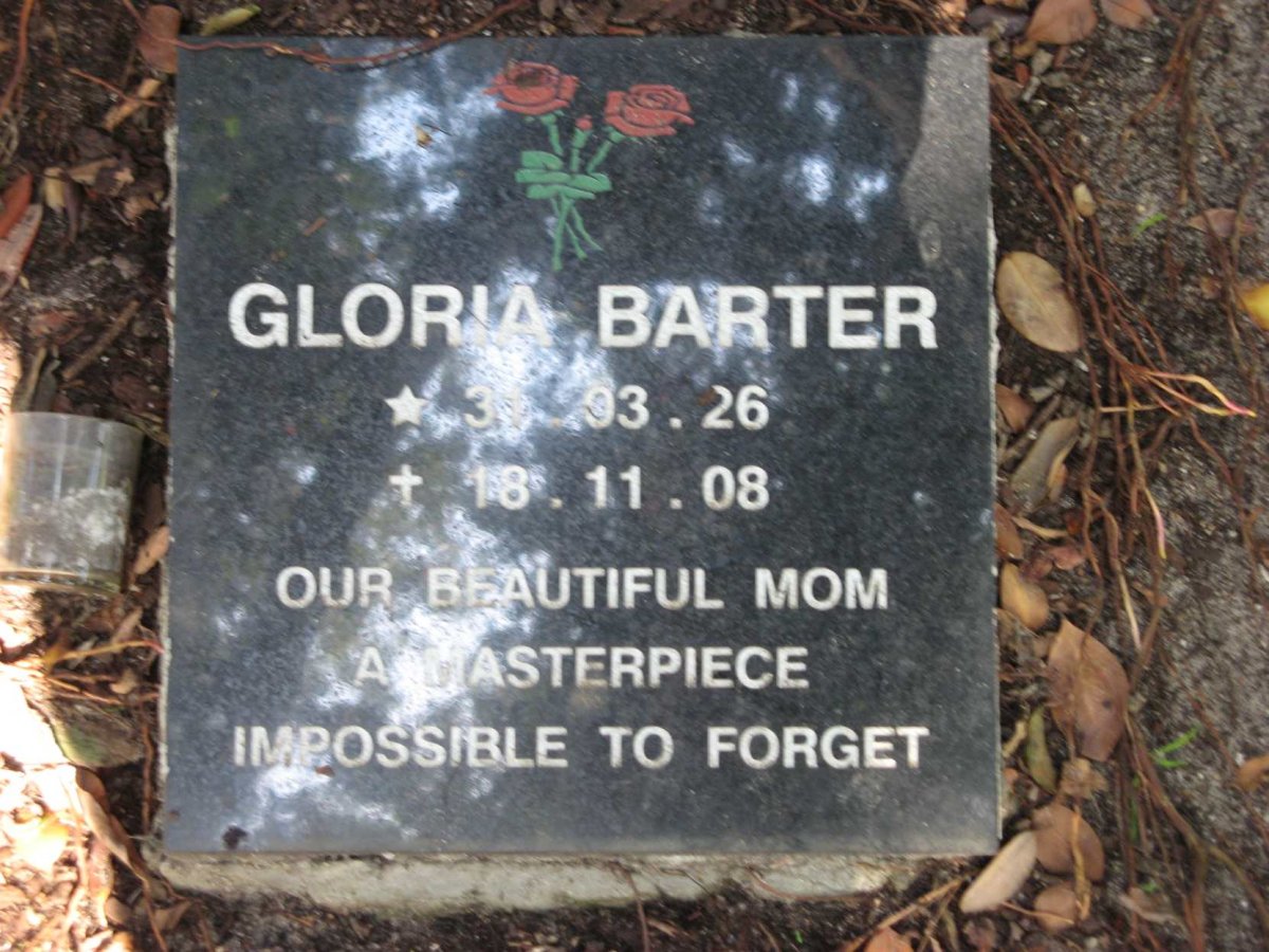 BARTER Gloria 1926-2008