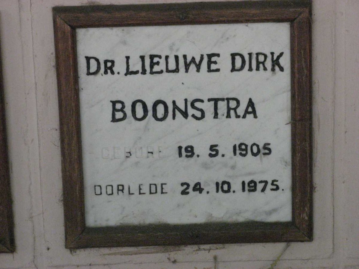 BOONSTRA Lieuwe Dirk 1905-1975