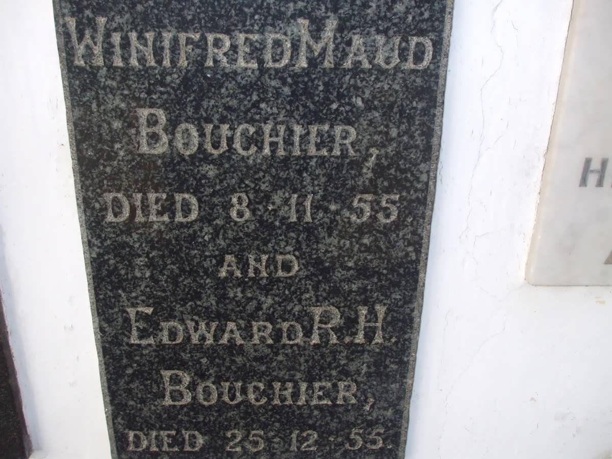 BOUCHIER Edward R.H. -1955 &amp; Winifred Maud -1955