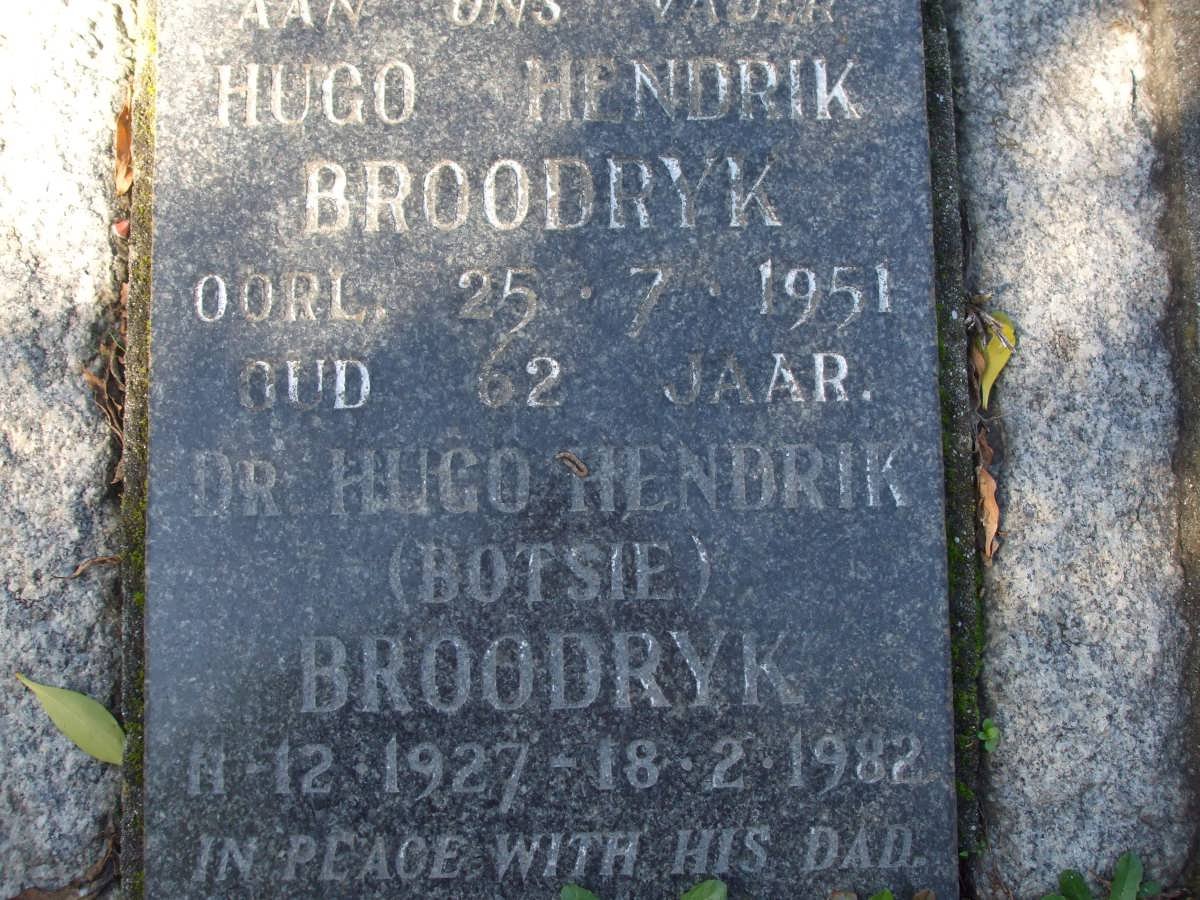 BROODRYK Hugo Hendrik -1951 :: BROODRYK Hugo Hendrik 1927-1982