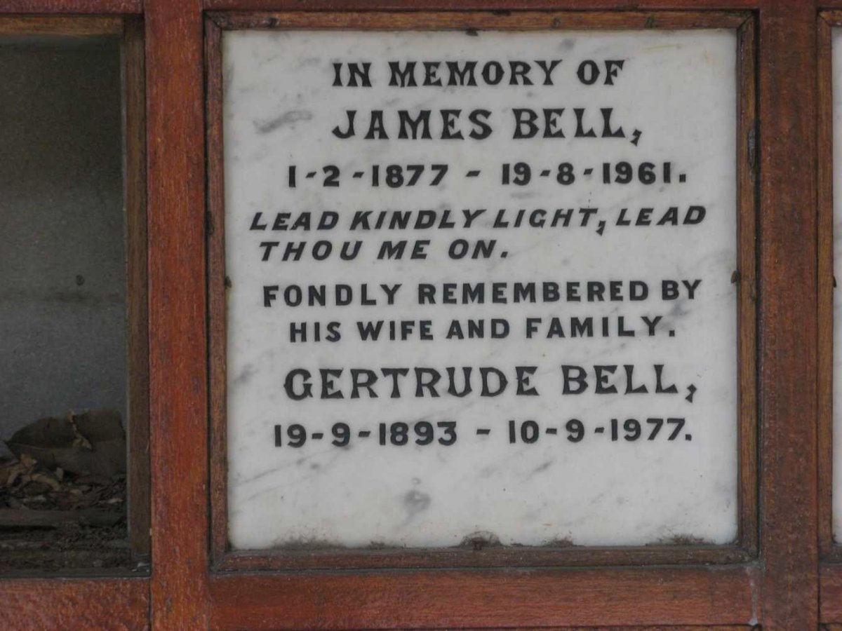 BELL James 1877-1961 &amp; Gertrude 1893-1977
