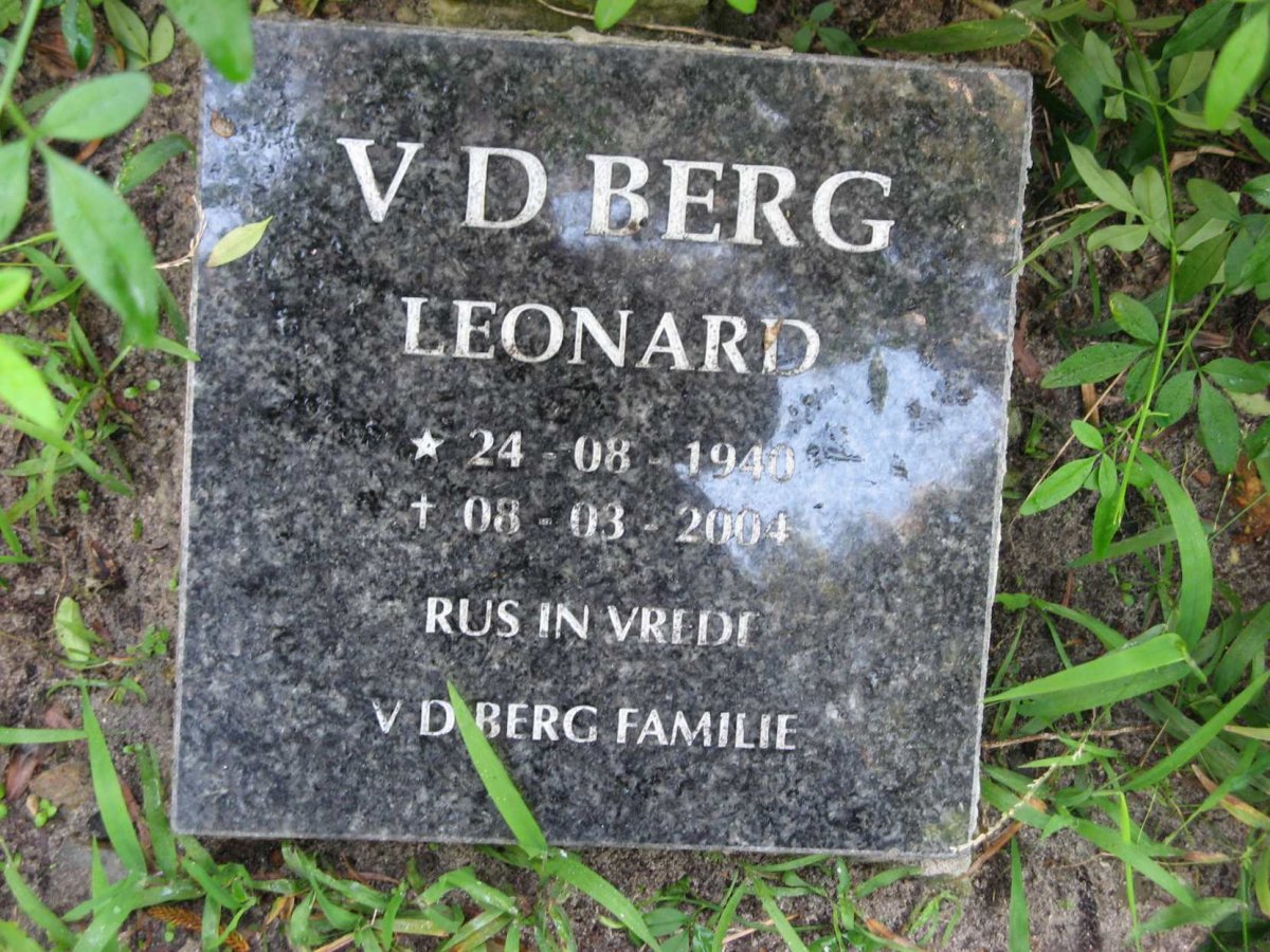 BERG Leonard, v.d. 1940-2004