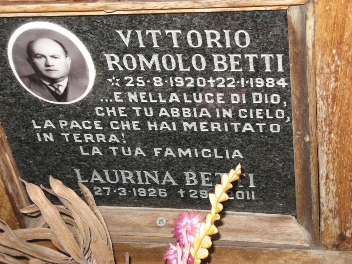 BETTI Vittorio Romolo 1920-1984 &amp; Laurina 1926-2011