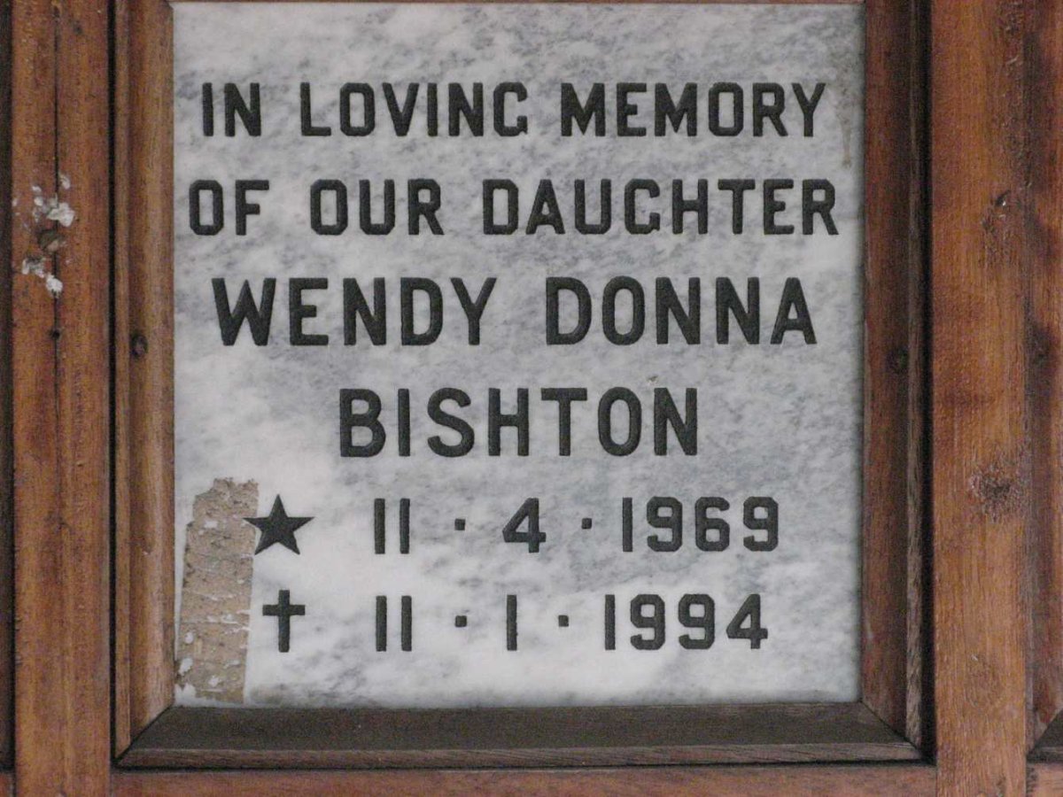 BISHTON Wendy Donna 1969-1994