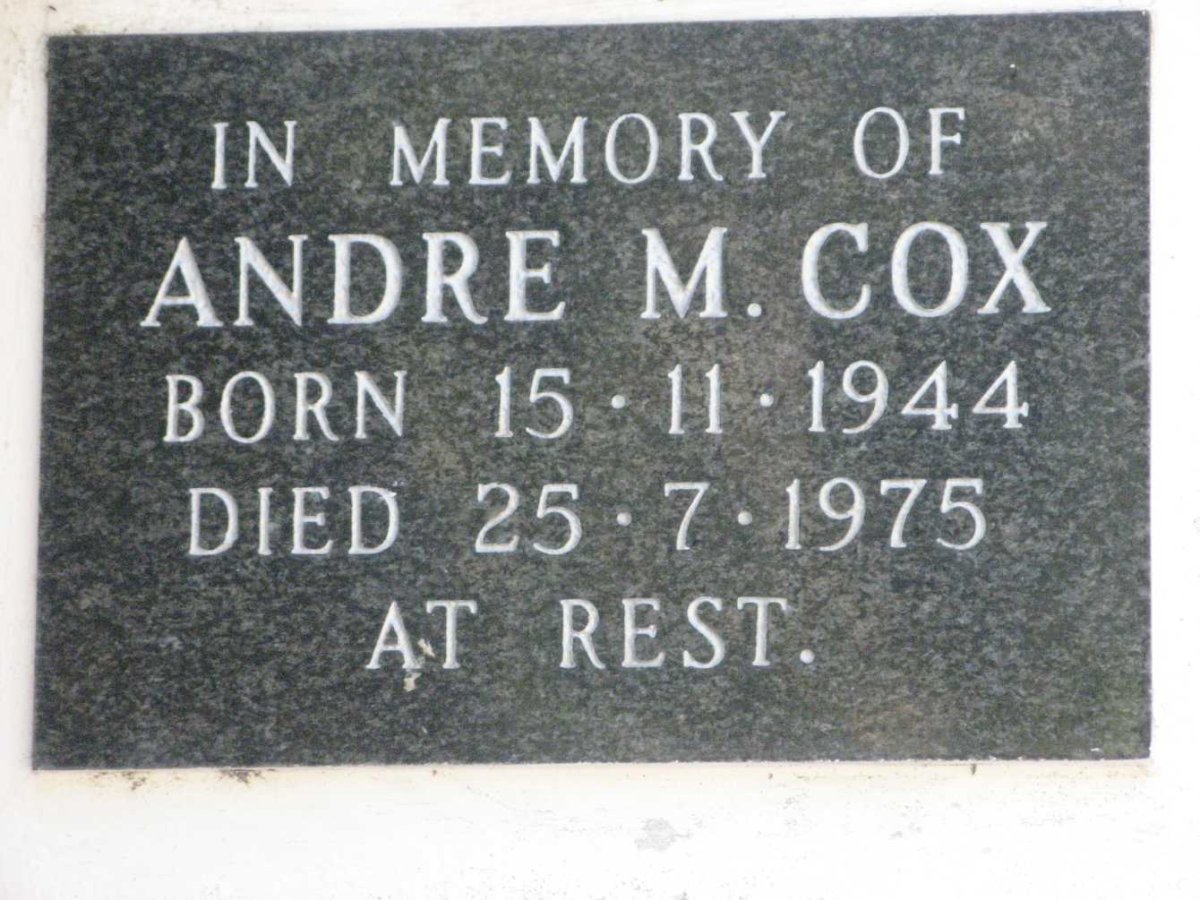 COX Andre M. 1944-1975