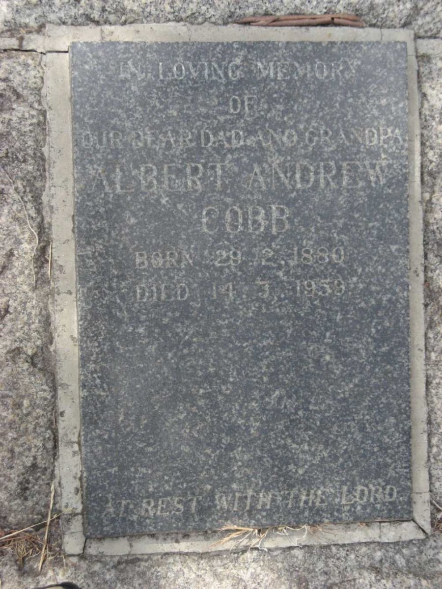 COBB Albert Andrew 1880-1959