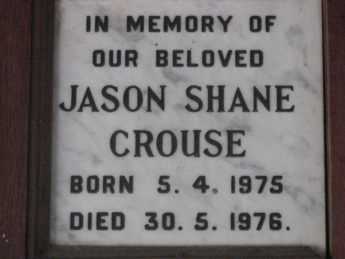 CROUSE Jason Shane 1975-1976