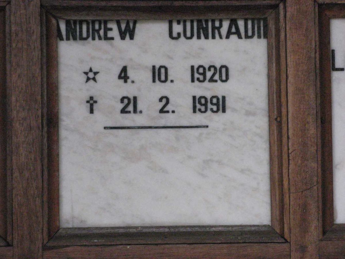 CONRADIE Andrew 1920-1991