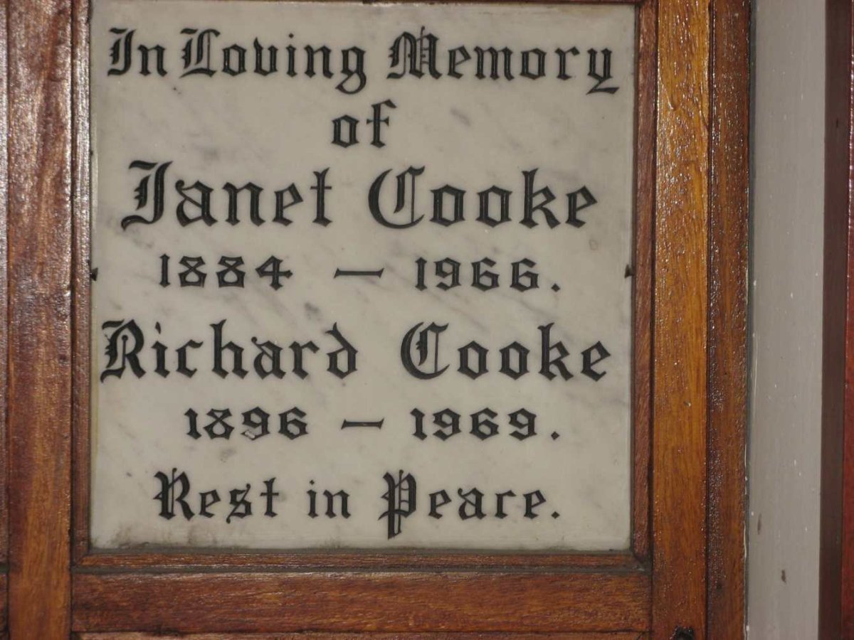 COOKE Richard 1896-1969 &amp; Janet 1884-1966