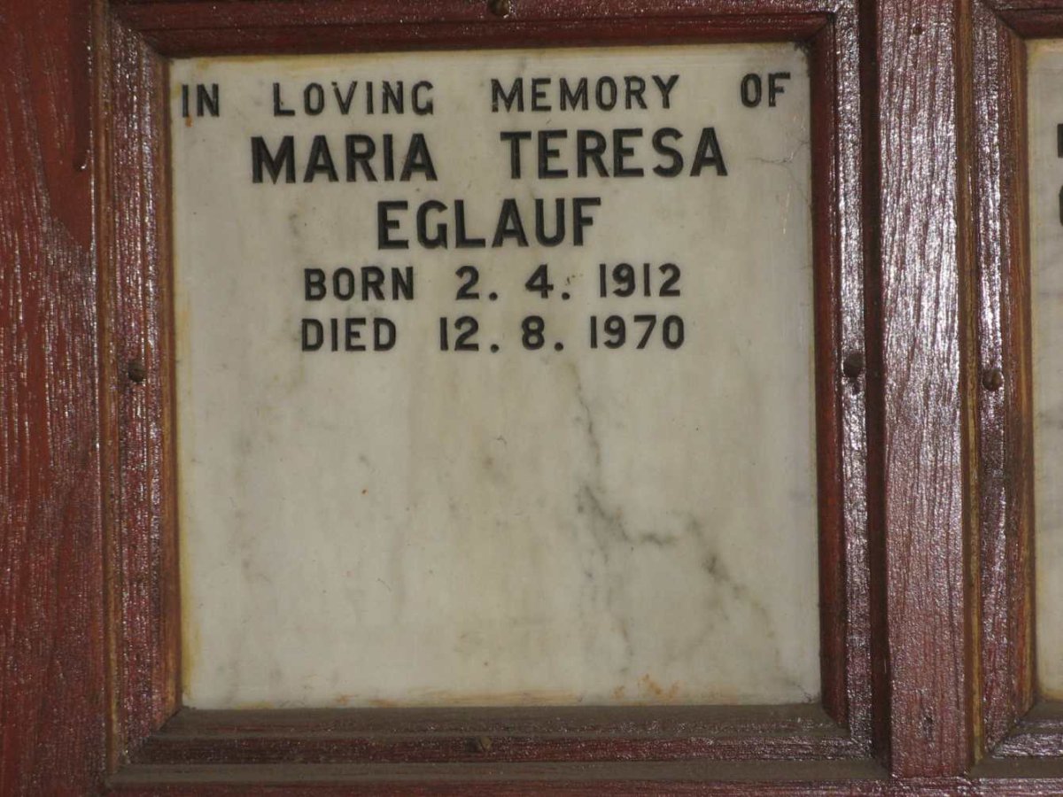 EGLAUF Maria Teresa 1912-1970