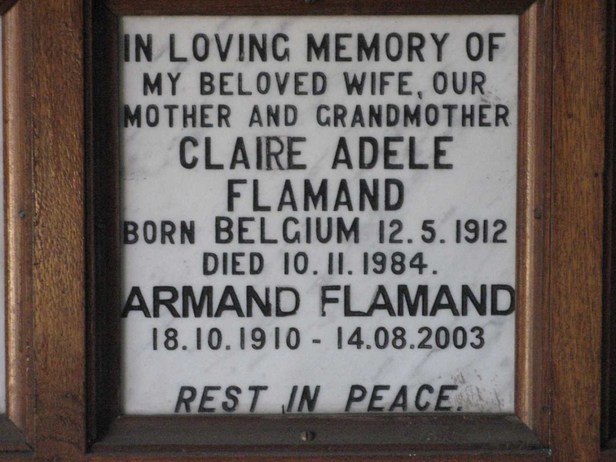 FLAMAND Armand 1910-2003 &amp; Claire Adele 1912-1984