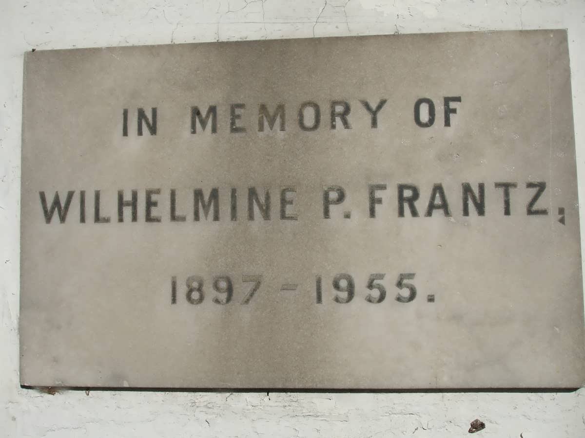 FRANTZ Wilhelmine P. 1897-1955