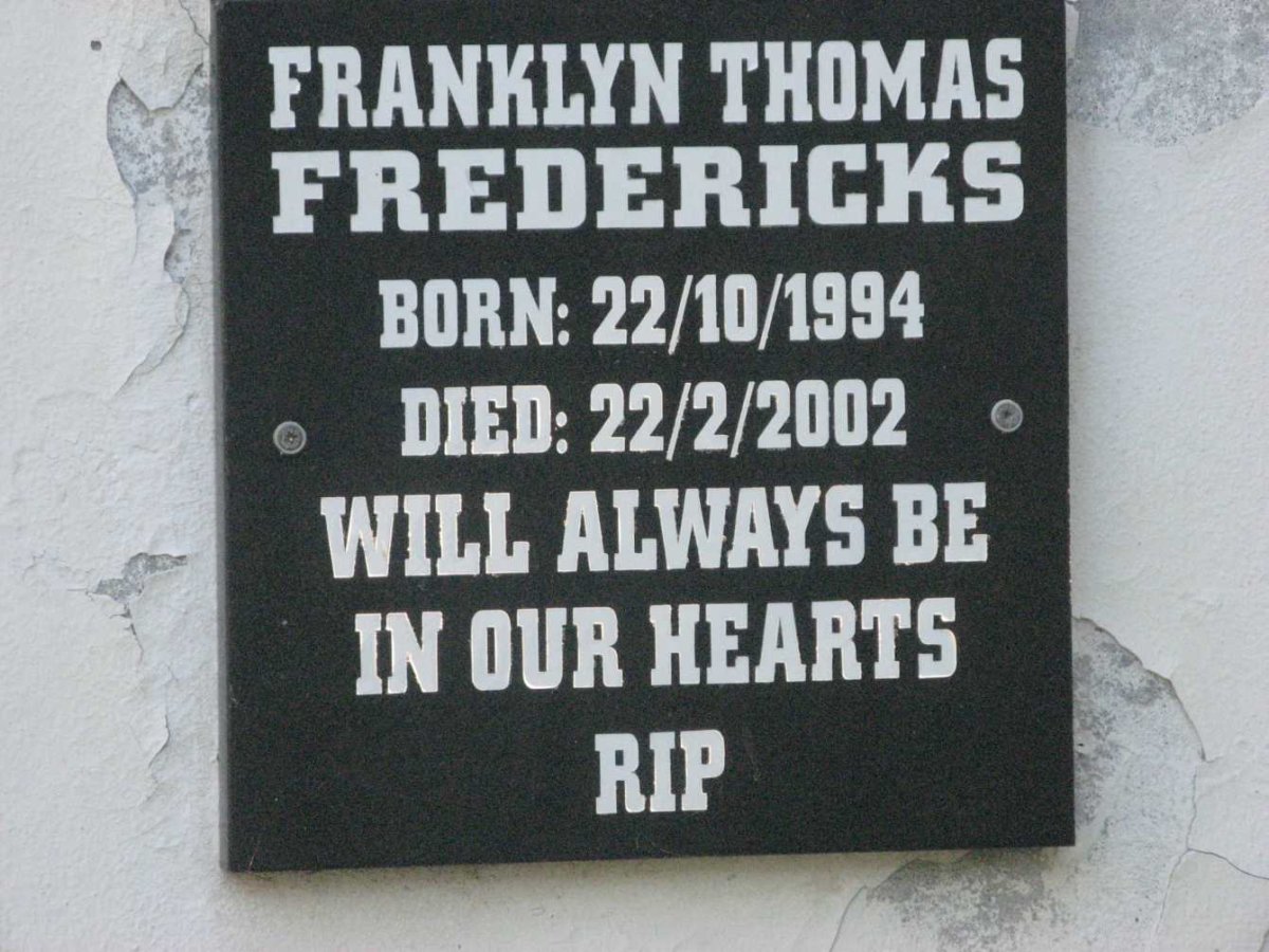 FREDERICKS Franklyn Thomas 1994-2002