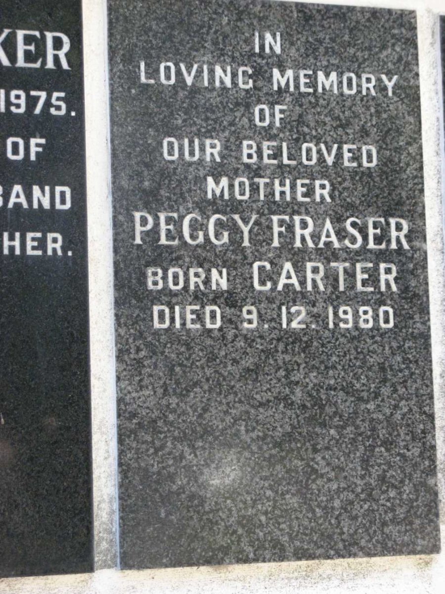 FRASER Peggy nee CARTER -1980