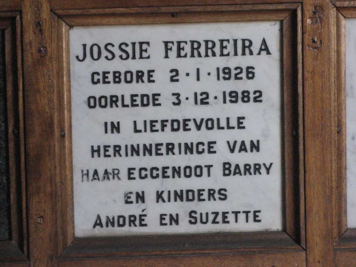 FERREIRA Jossie 1926-1982