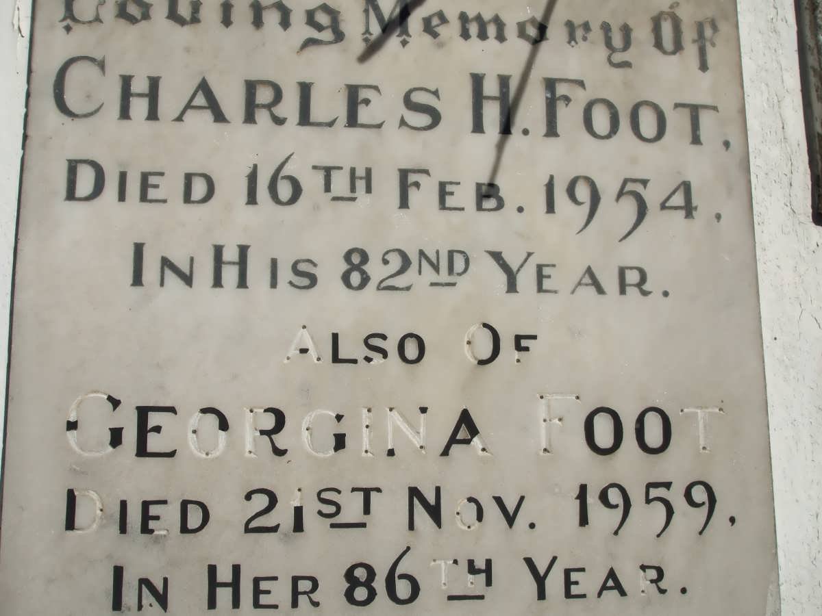 FOOT Charles H. -1954 &amp; Georgina -1959