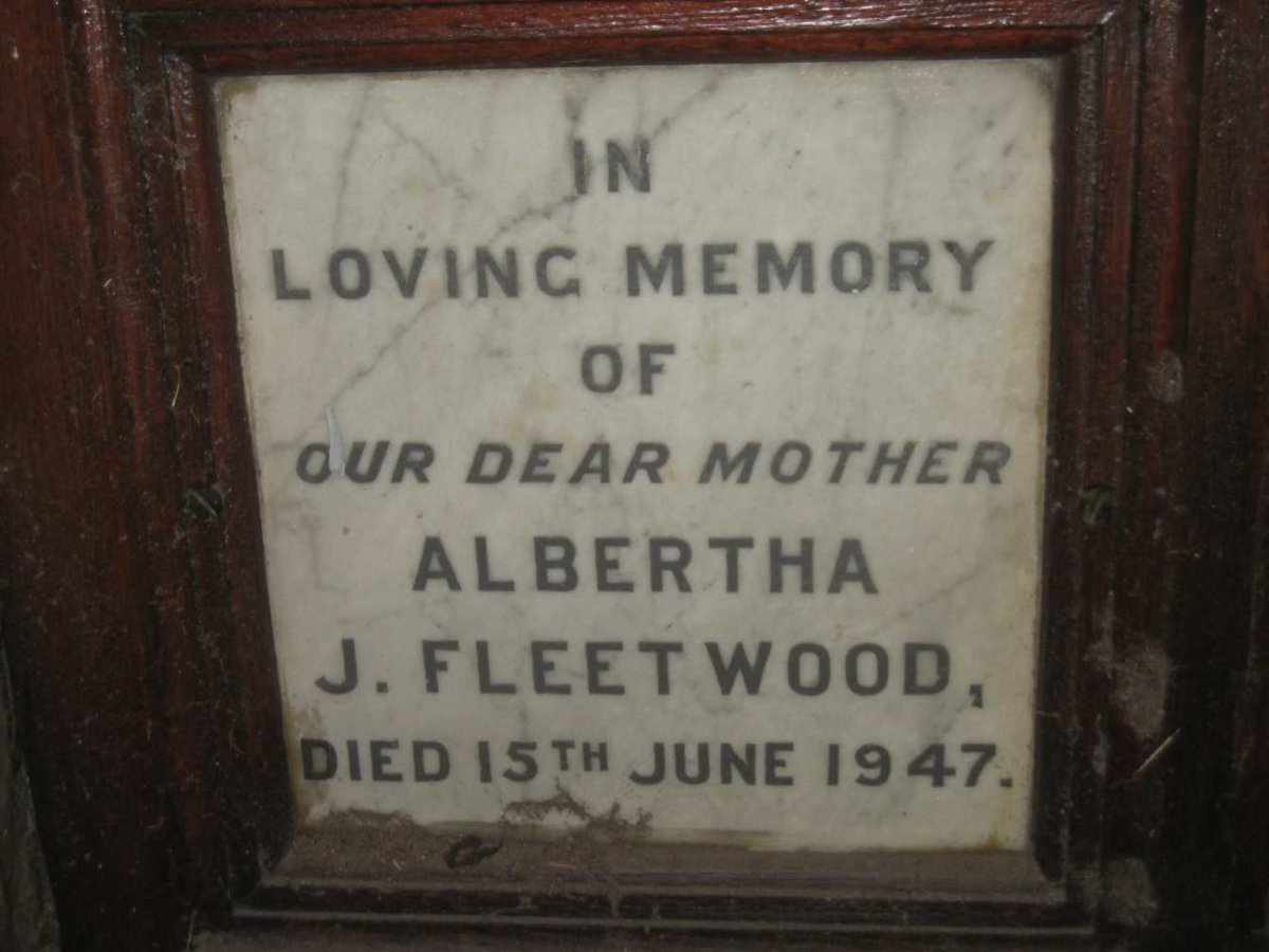 FLEETWOOD Albertha J. -1947