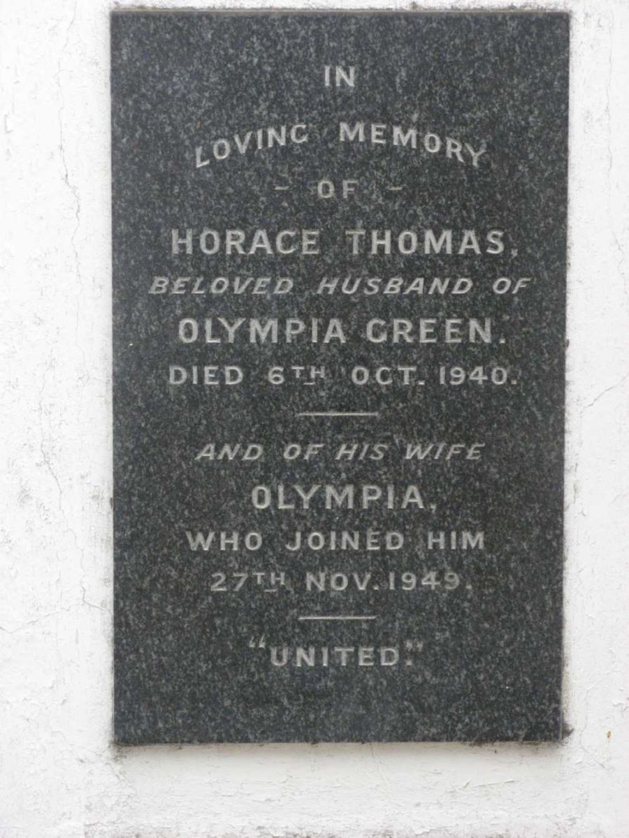GREEN Horace Thomas -1940 &amp; Olympia -1949