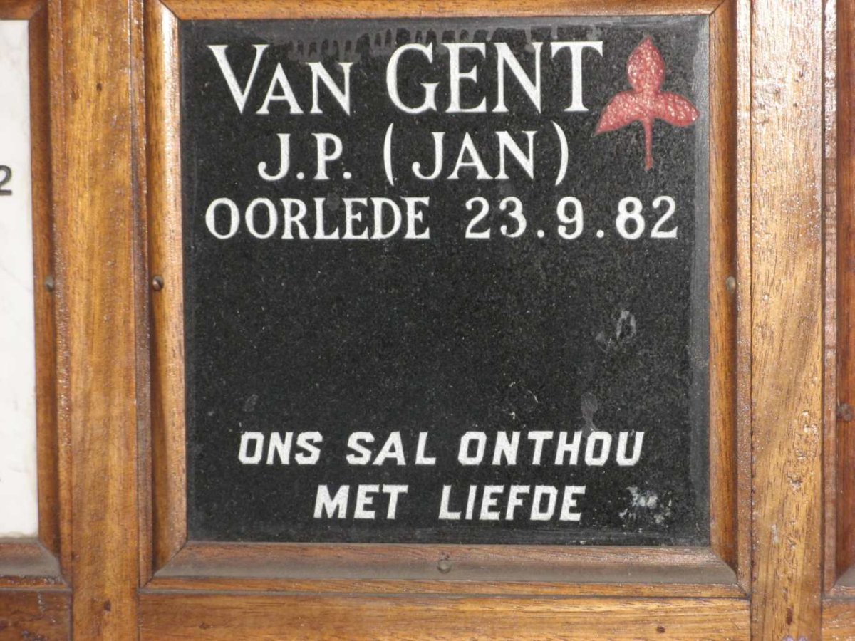 GENT J.P., van -1982