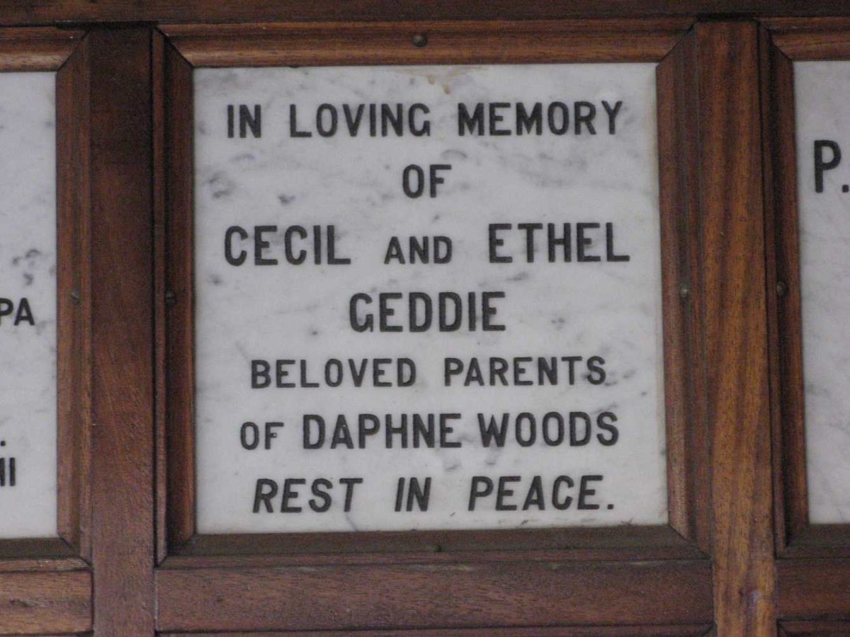 GEDDIE Cecil  &amp; Ethel