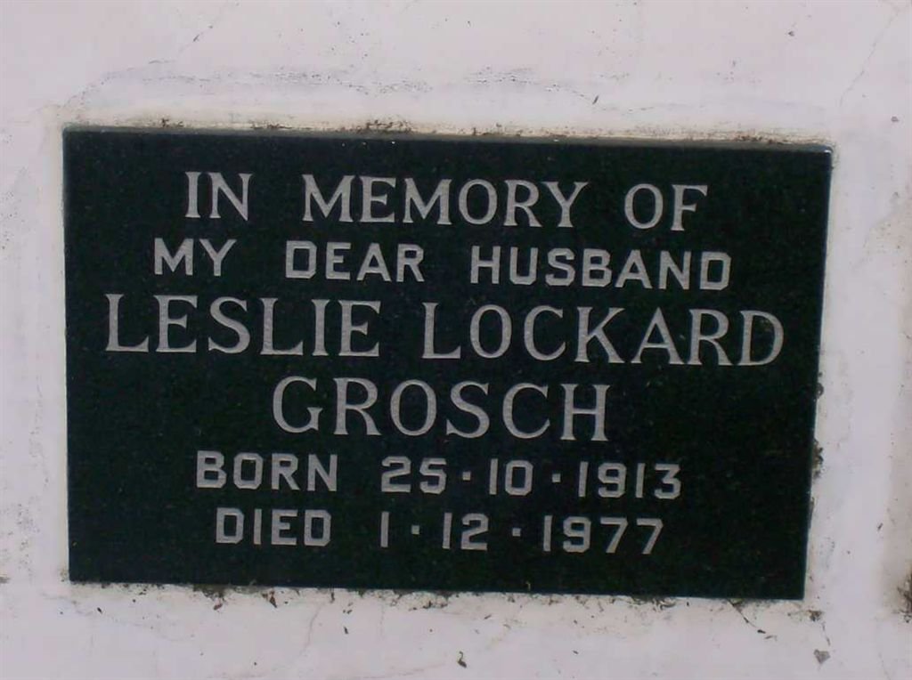 GROSCH Leslie Lockard 1913-1977