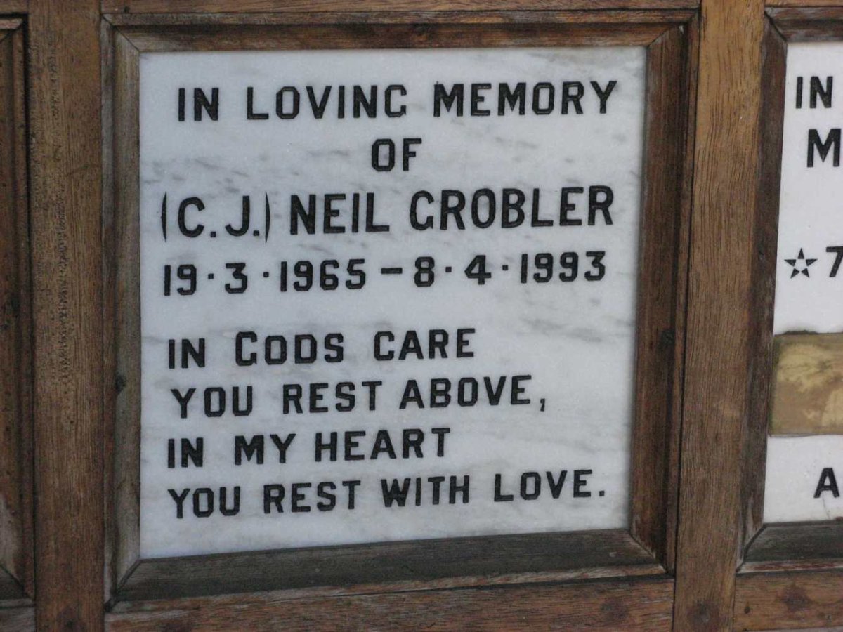 GROBLER C.J. 1965-1993