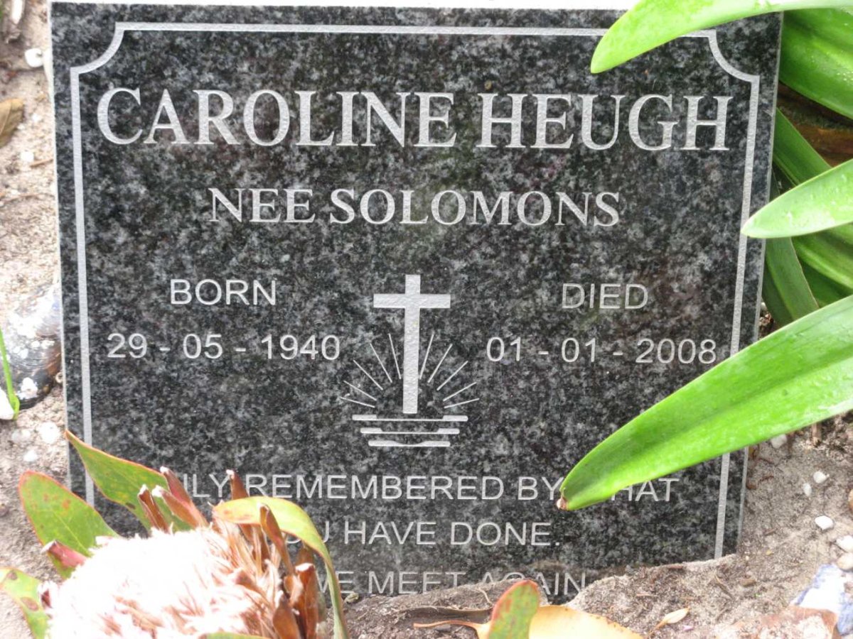 HEUGH Caroline nee SOLOMONS 1940-2008