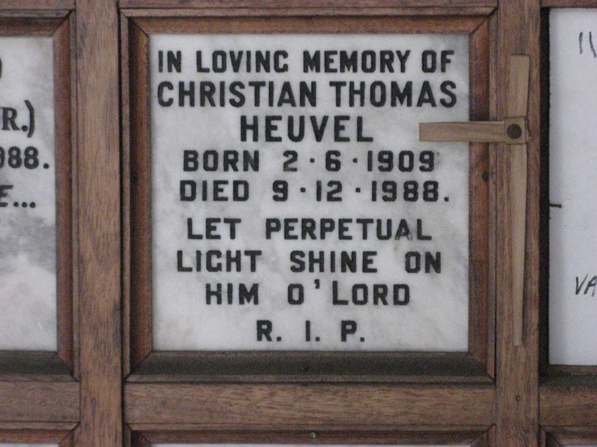 HEUVEL Christian Thomas 1909-1988