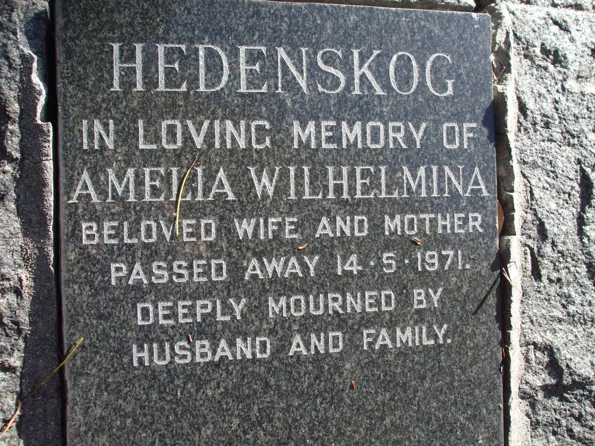 HEDENSKOG Amelia Wilhelmina -1971